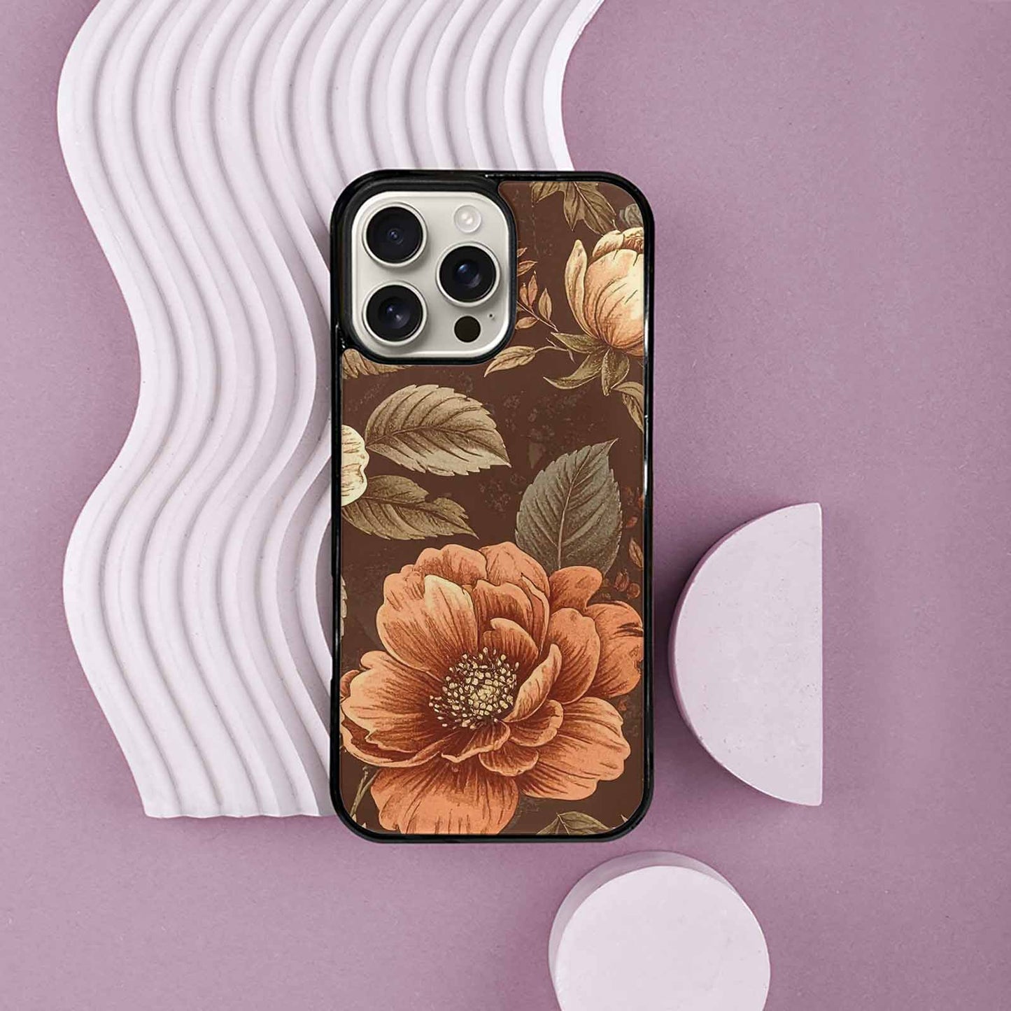 iPhone 16 Pro Max Case — Vintage Botanical Art Pattern, Original Design Phone Case