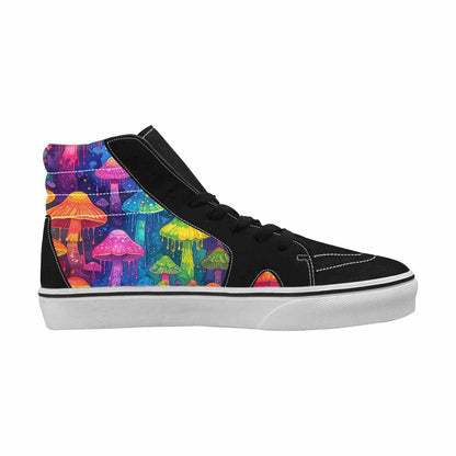 MEN'S Rainbow Drip Mushrooms High Top Canvas Dark Academia Custom Sneakers