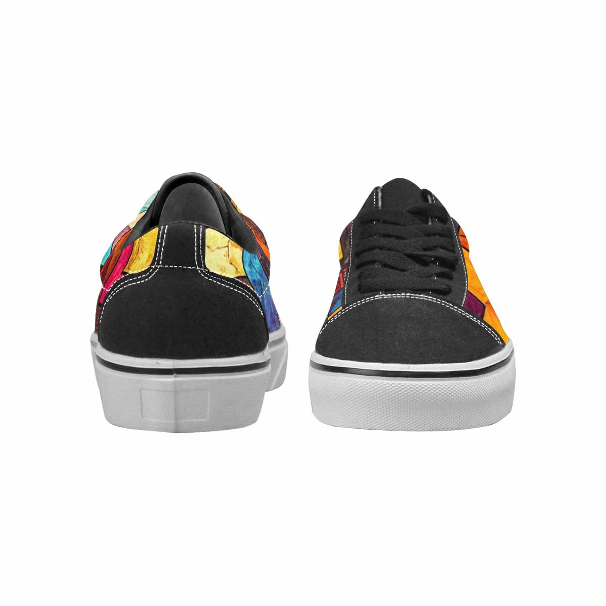 WOMEN'S Faith Cross Lace-Up Canvas Kaleidoscope Custom Sneakers