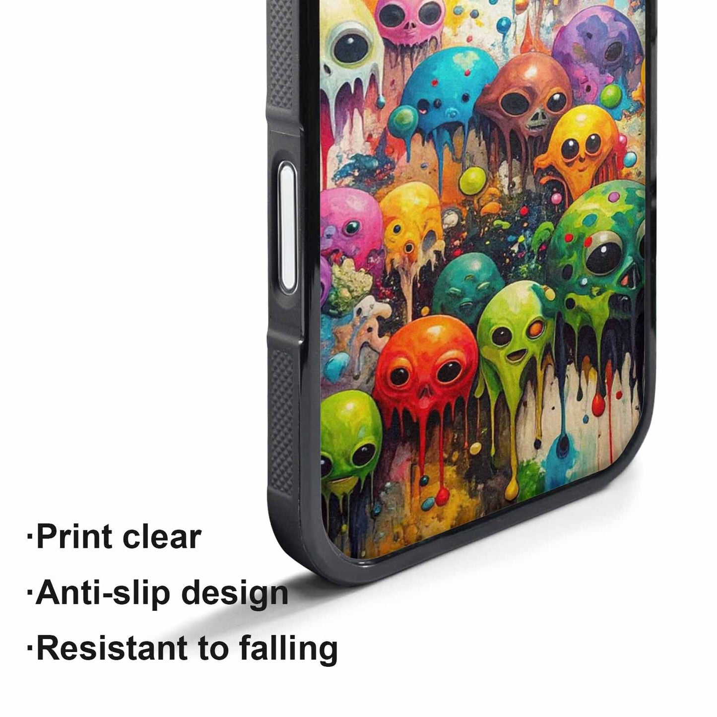 iPhone 17 Pro Max Case — Aliens Camomelting Aliens Patt Alien Scifi, Custom Print Case Cover