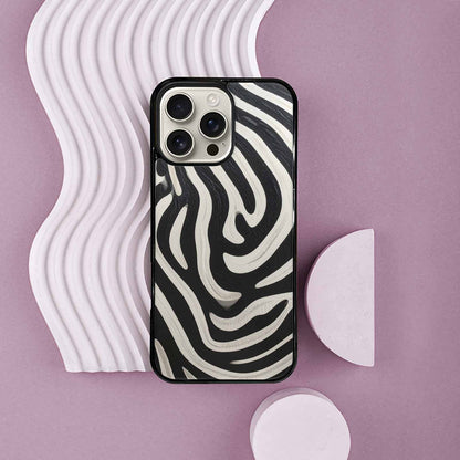 iPhone 16 Pro Max Case — Modern Zebra Stripe Solid Print Crisp, Customized Protective Case
