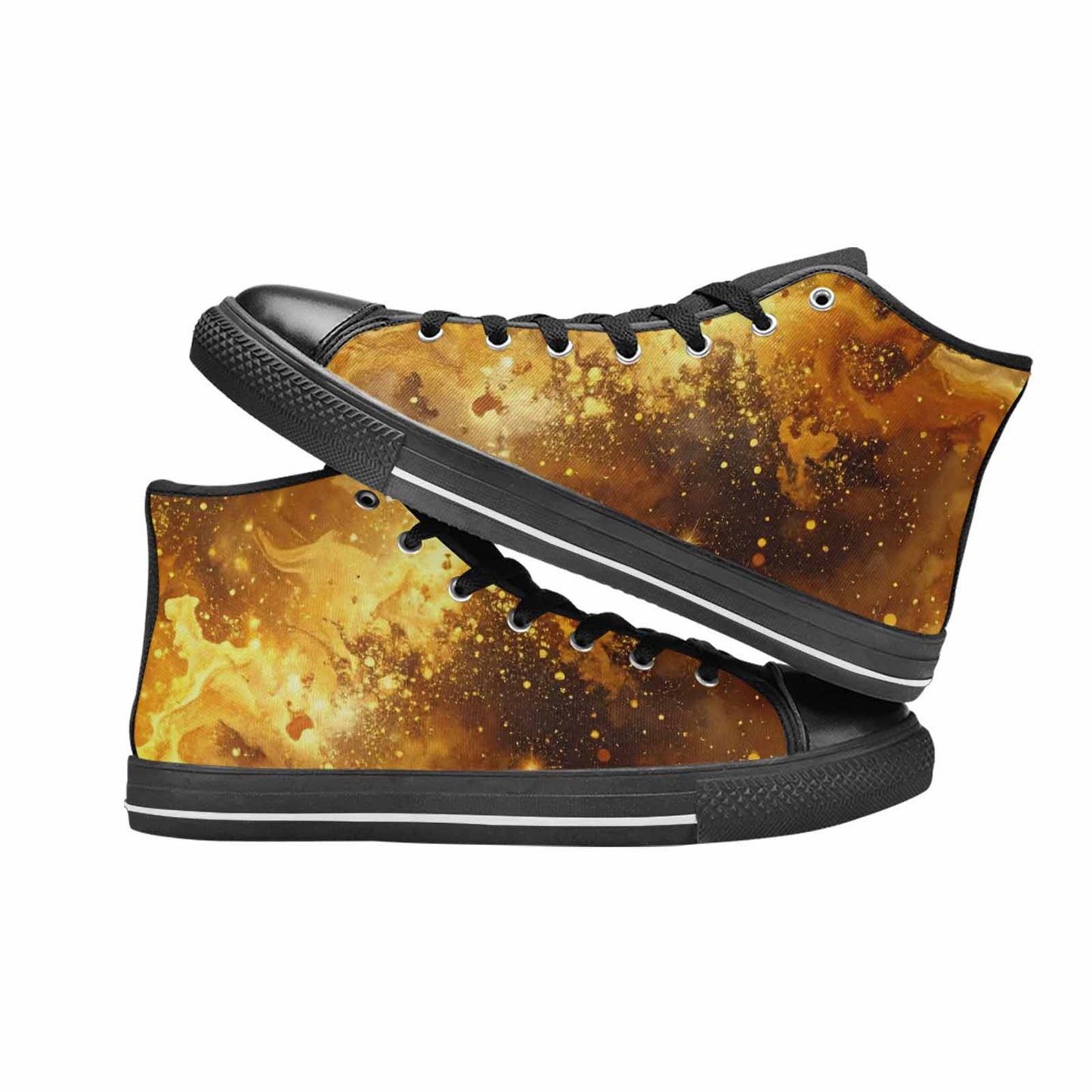 MEN'S Galaxy Art - High Top Canvas Dark Academia Custom Shoes