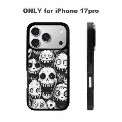 iPhone 17 Pro Case — Black And White Monster Face Original, Custom Designed Case Cover