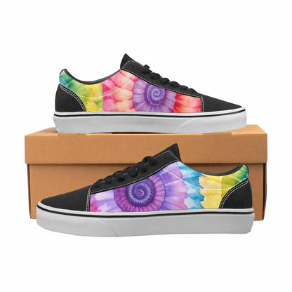 WOMEN'S Tie Dye Swirl Canvas Lace-Up Y2K Custom Shoes