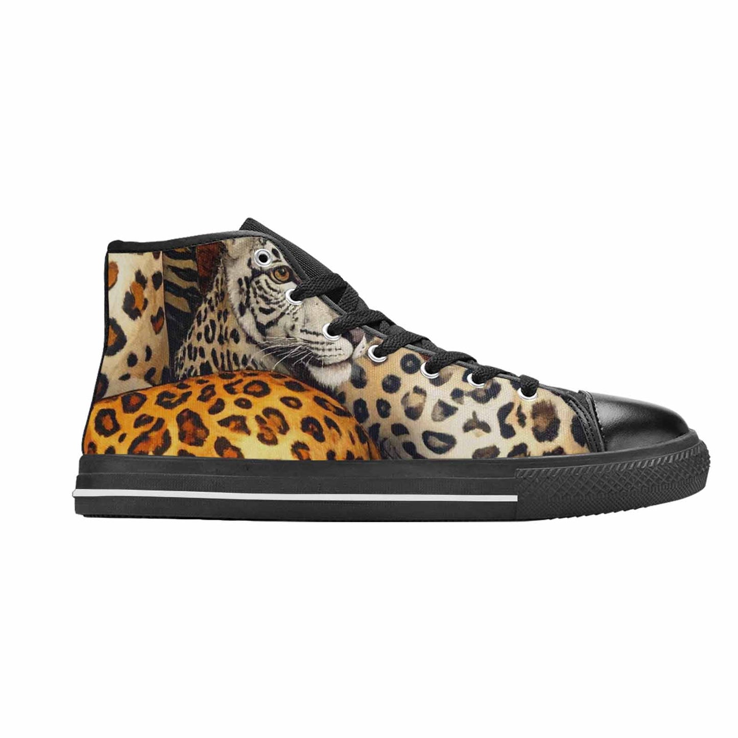 MEN'S Animal Print High Top Canvas Neon Fantasy Shoes