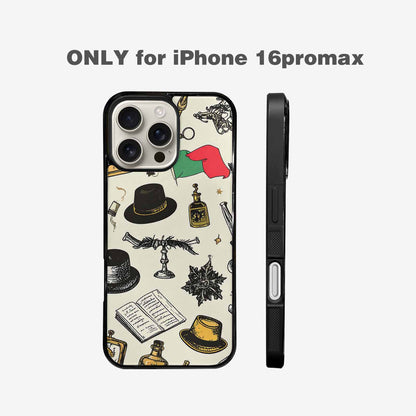 iPhone 16 Pro Max Case — Noir Spy Silhouette Pen Ink Noir, Custom Art Phone Cover