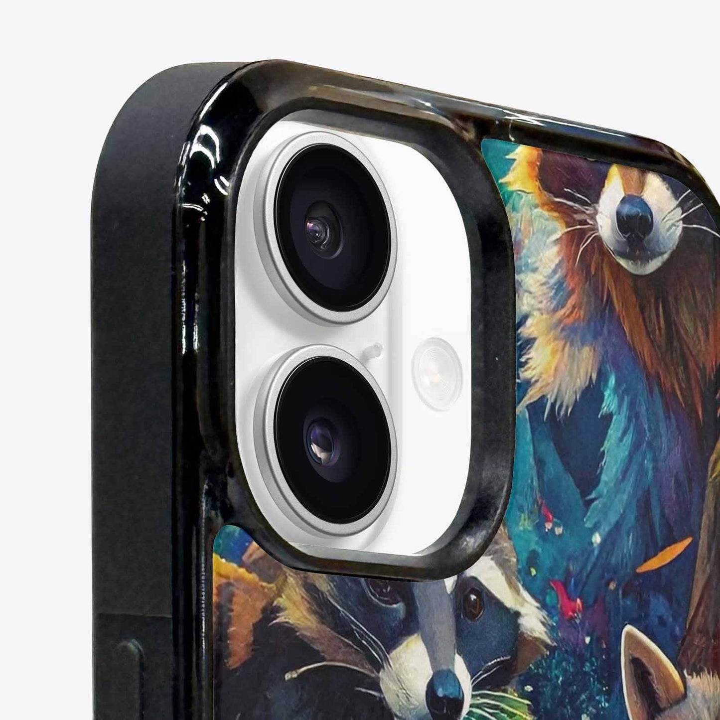 iPhone 16 Plus Case — Raccoon Bandit Raccoon Bandit Pattern Hundreds, Custom Art Phone Cover
