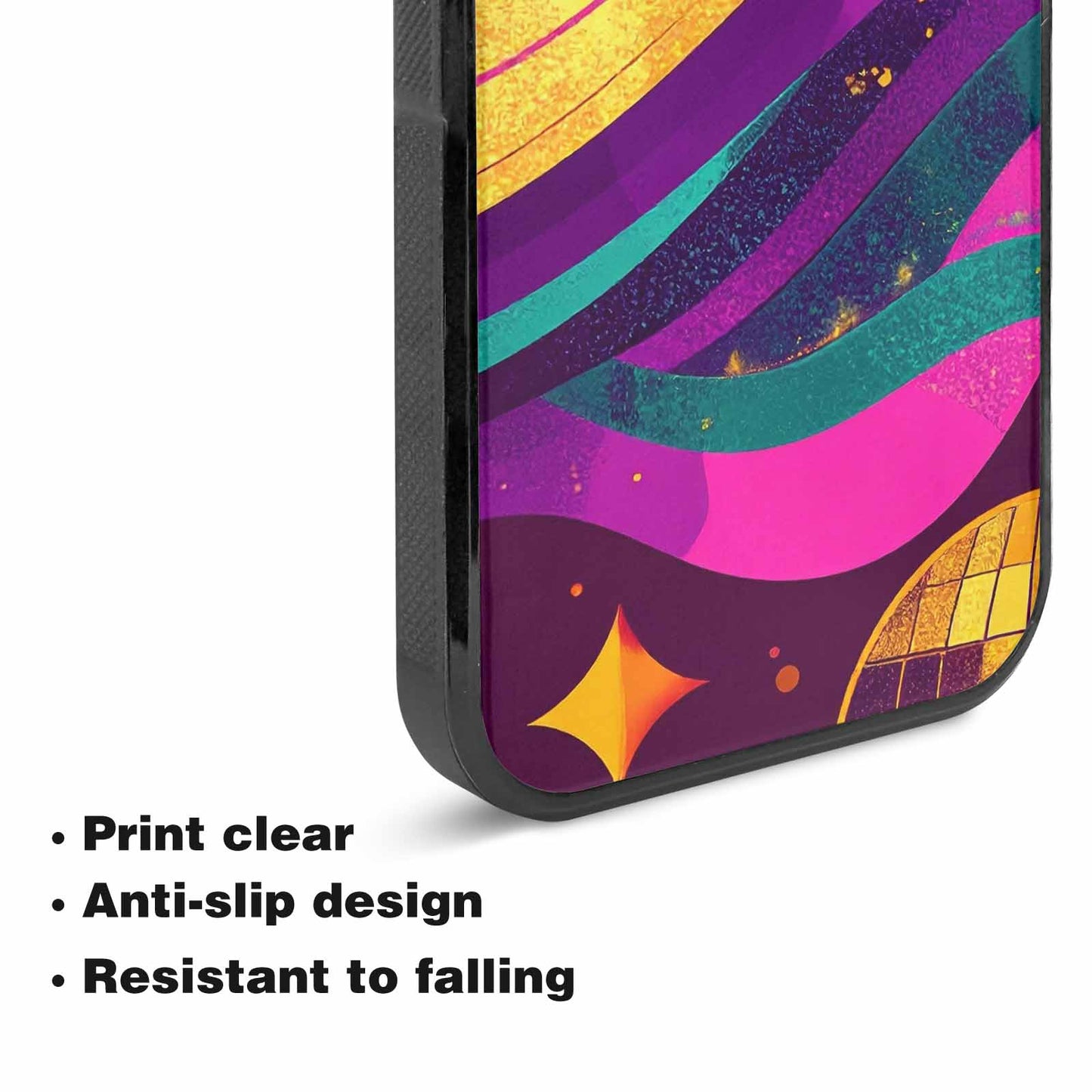 iPhone 15 Plus Case — 1970s Disco Art Pattern, Custom Designed Case Cover