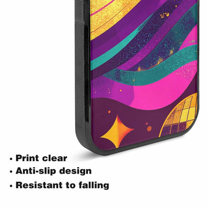 iPhone 15 Plus Case — 1970s Disco Art Pattern, Custom Designed Case Cover