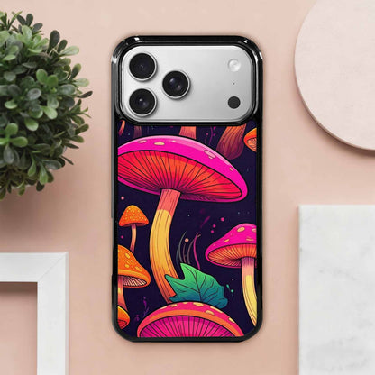 iPhone 17 Pro Max Case — Psychedelic Mushroom Cartoon Pattern Cartoon Cute, Unique Phone Case Design