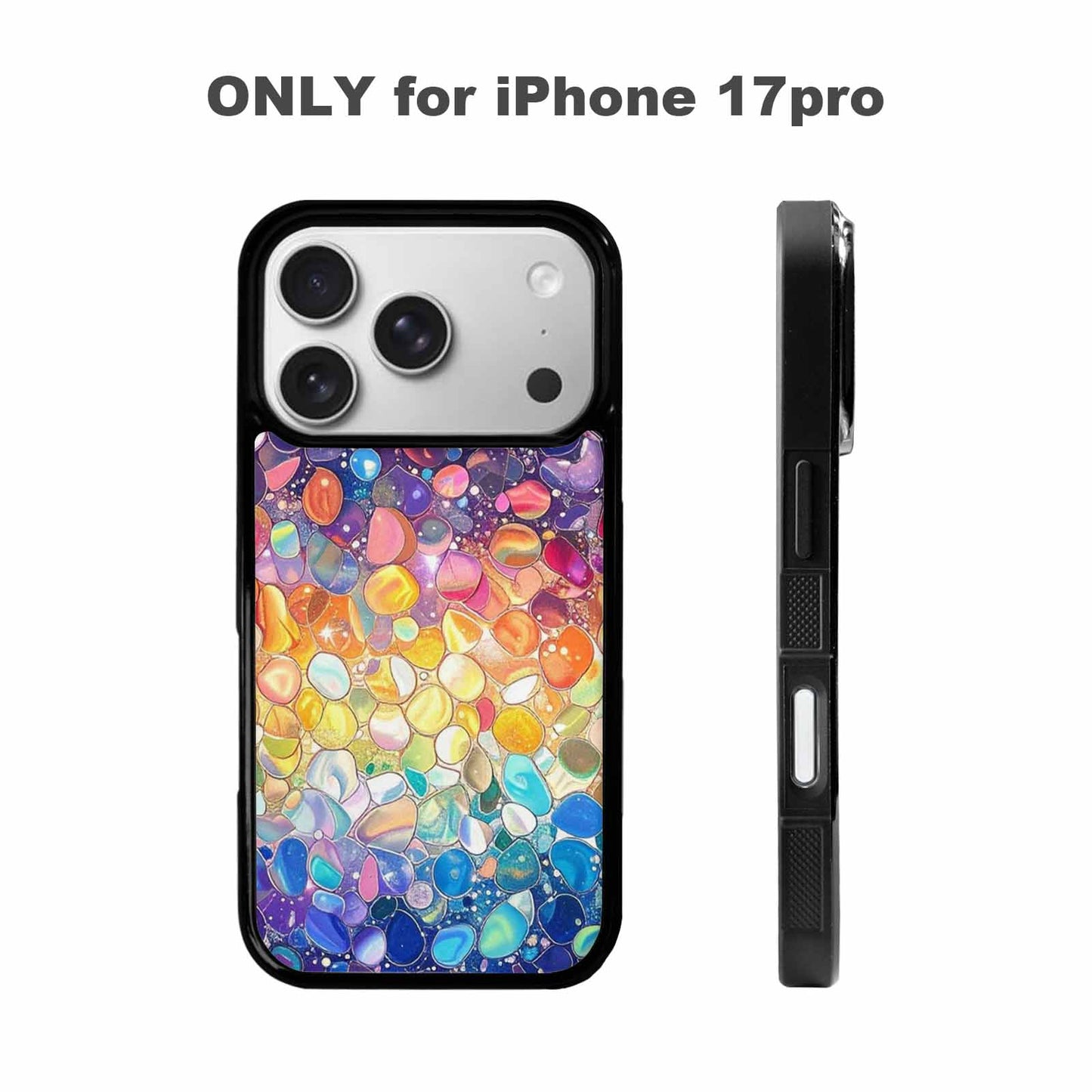 iPhone 17 Pro Case — Holographic Iridescent Shimmer Pattern Hundreds Original, Unique Phone Case Design
