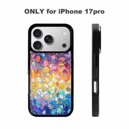 iPhone 17 Pro Case — Holographic Iridescent Shimmer Pattern Hundreds Original, Unique Phone Case Design