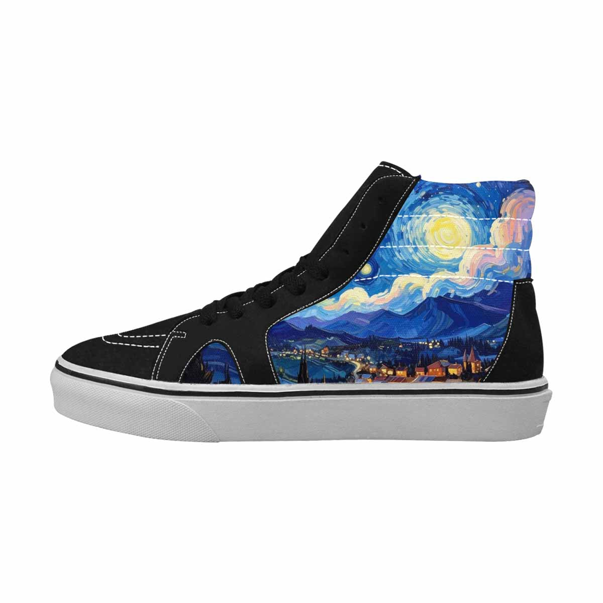 MEN'S Starry Night Van Gogh High Top Canvas Dreamcore Custom Shoes