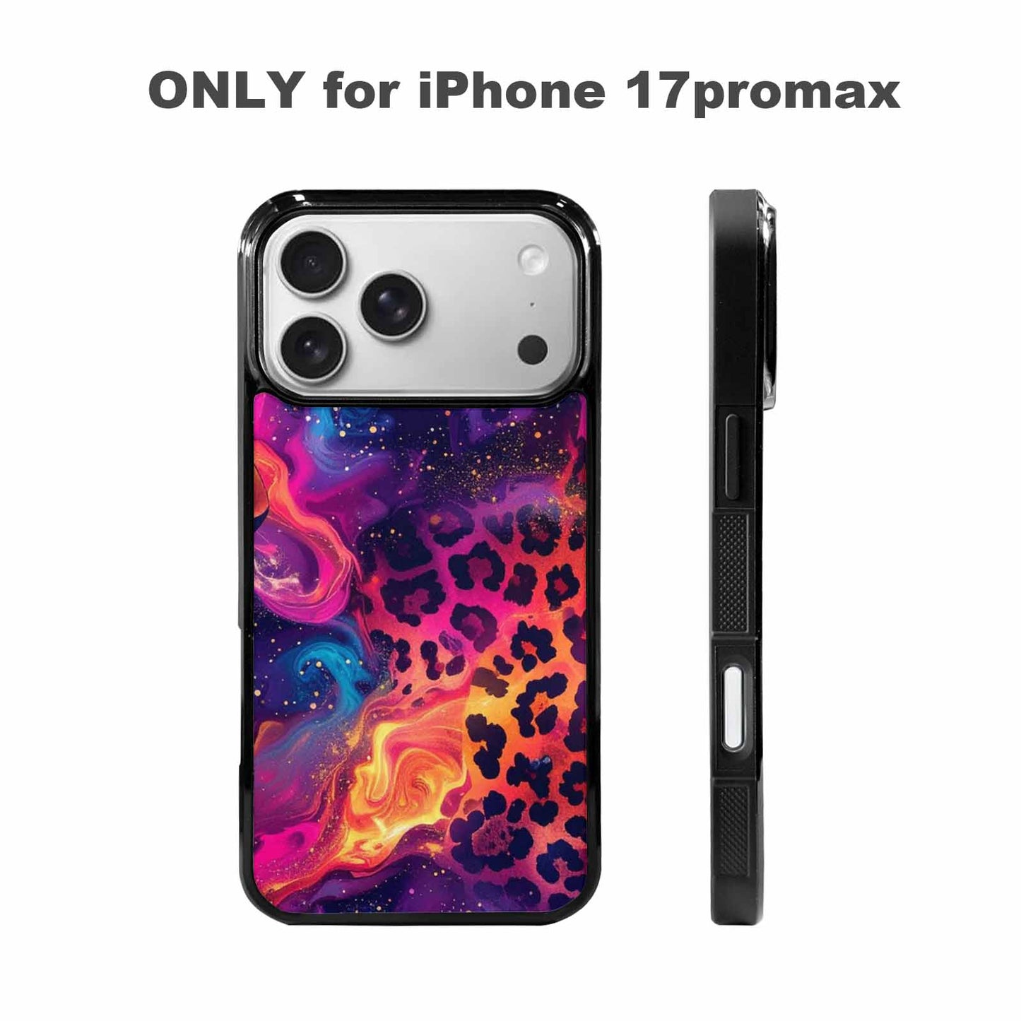 iPhone 17 Pro Max Case — Leopard Print Galaxy Seamless Animal Print, Custom Designed Case Cover