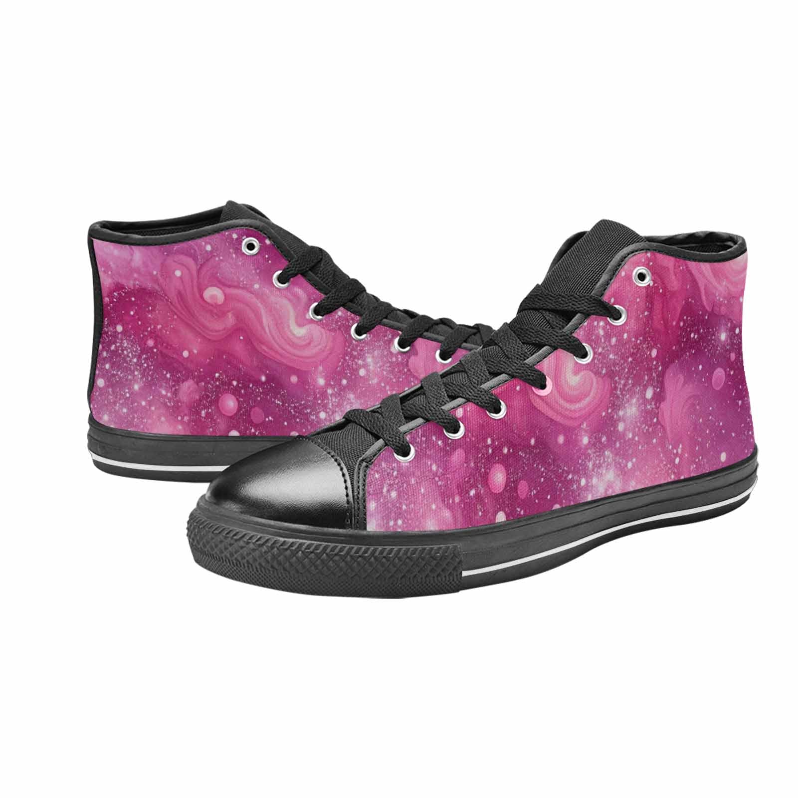 WOMEN'S Galaxy Art - High Top Canvas Y2K Sneakers