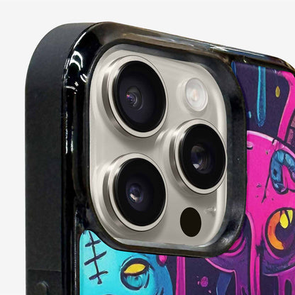 iPhone 16 Pro Max Case — Mixed Toxic Glow Creature Pattern Hundreds, Unique Phone Case Design