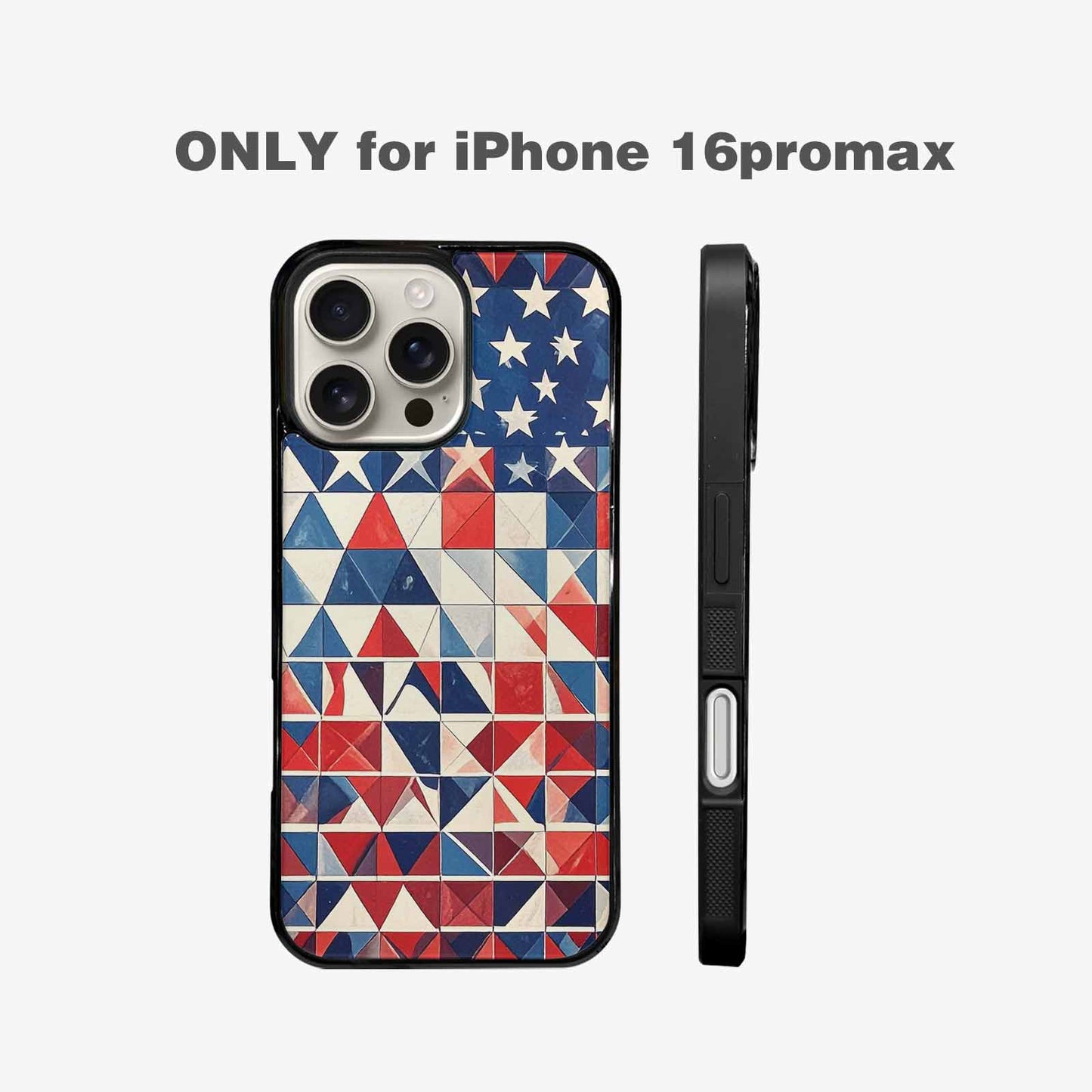 iPhone 16 Pro Max Case — Small American Flag Stars And Stripes, Personalized Phone Case