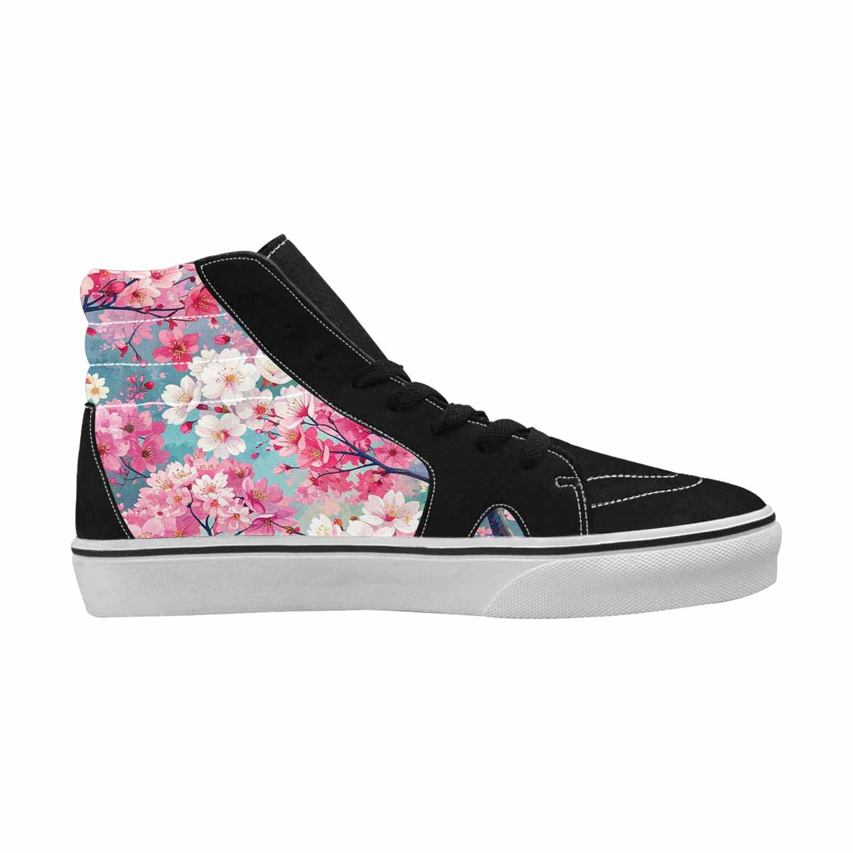 MEN'S Cherry Blossom Branch High Top Canvas Surreal Custom Shoes