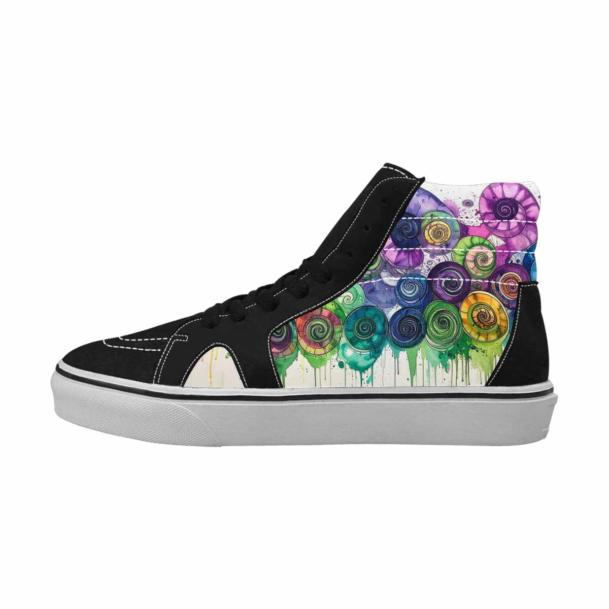 MEN'S Tie High Top Canvas Dark Academia Custom Sneakers
