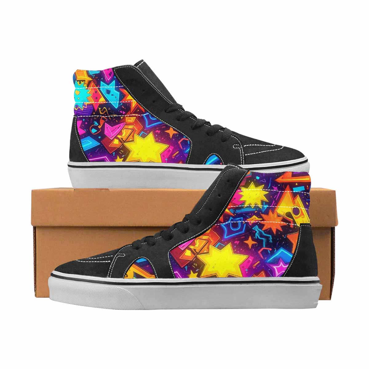WOMEN'S 80S Retro High Top Canvas Personalized Cottagecore Limited Edition Sneakers