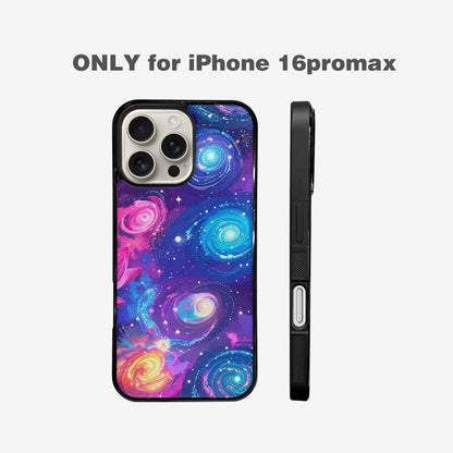 iPhone 16 Pro Max Case — Lotus Galaxy Art Seamless Pattern Vibrant, Custom Art Phone Cover