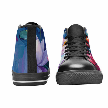 MEN'S Monet-Style Impressionist Water High Top Canvas Grunge Shoes