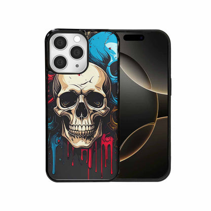 iPhone 15 Pro Max Case — Many Of Skulls Collage Overlapping Art, Original Design Phone Case