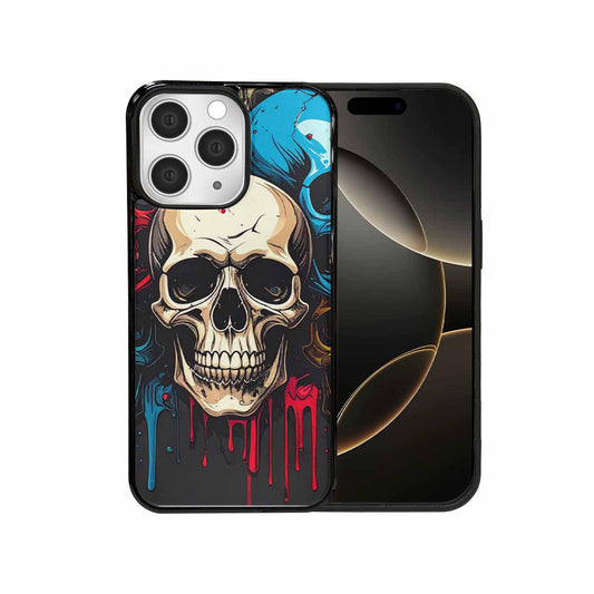 iPhone 15 Pro Max Case — Many Of Skulls Collage Overlapping Art, Original Design Phone Case