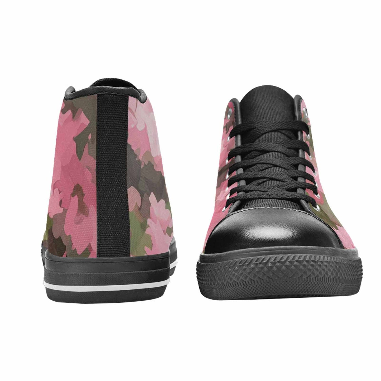 MEN'S Military Camouflage Blotch High Top Canvas Vibrant Chaos Custom Shoes