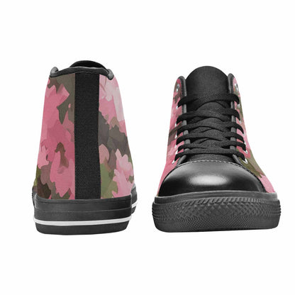 MEN'S Military Camouflage Blotch High Top Canvas Vibrant Chaos Custom Shoes