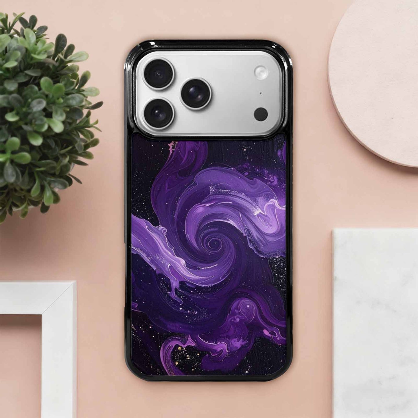 iPhone 17 Pro Max Case — Seamless Repeating Pattern Of Galaxy Space, Custom Made Phone Cover