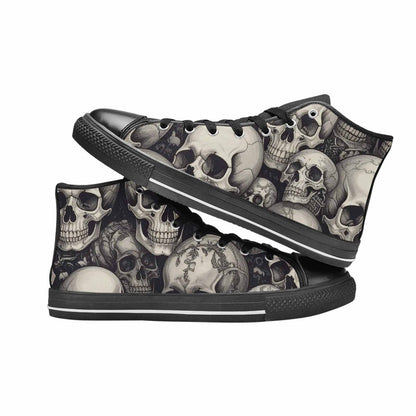 MEN'S Skulls - Classic High Top Canvas Wallpaper Art Custom Sneakers