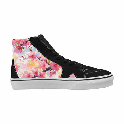 MEN'S Cherry Blossom Branch Cherry High Top Canvas Surreal Custom Shoes