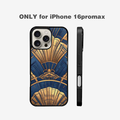 iPhone 16 Pro Max Case — Art Deco Illustration Pattern, Personalized Phone Case