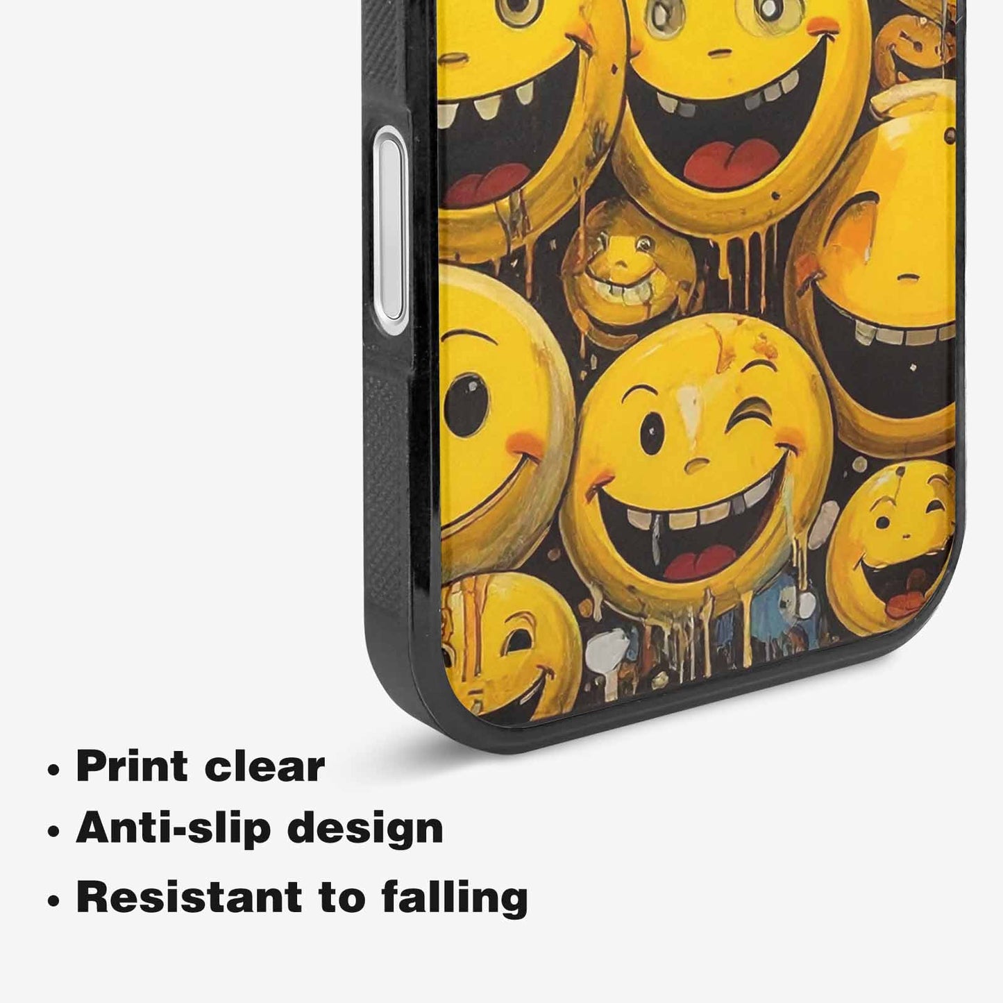 iPhone 16 Plus Case — Melting Moon Smiley Red Splatt Nsg, Personalized Phone Case