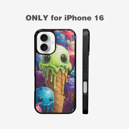 iPhone 16 Case — Melting Ice Cream Monster Charac, Custom Phone Case