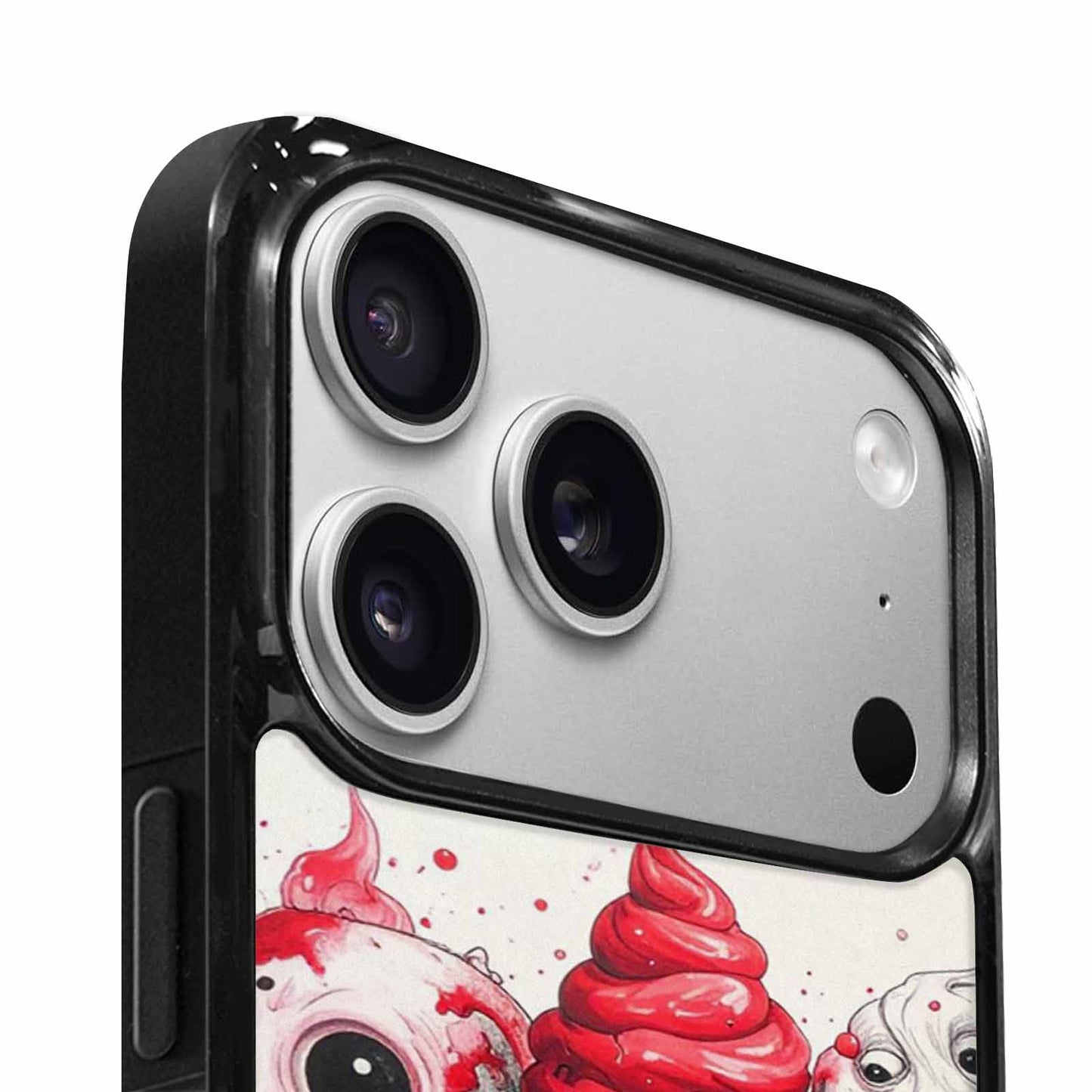 iPhone 17 Pro Case — Ice Cream Monsters Black Red Original, Custom Print Case Cover