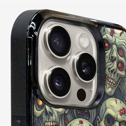 iPhone 15 Pro Max Case — Zombie Head Pattern Hundreds Of Small, Unique Phone Case Design