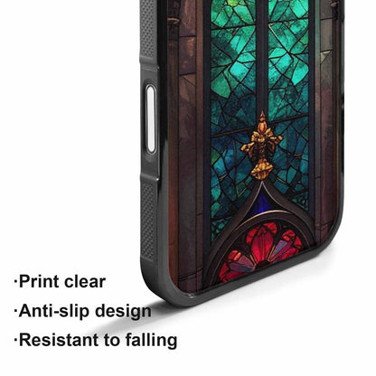 iPhone 17 Case — Stained Glass Cathedral Original Art, Custom Art Phone Cover