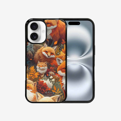 iPhone 16 Case — Fox Forest Fox Forest Pattern Hundreds, Custom Designed Case Cover