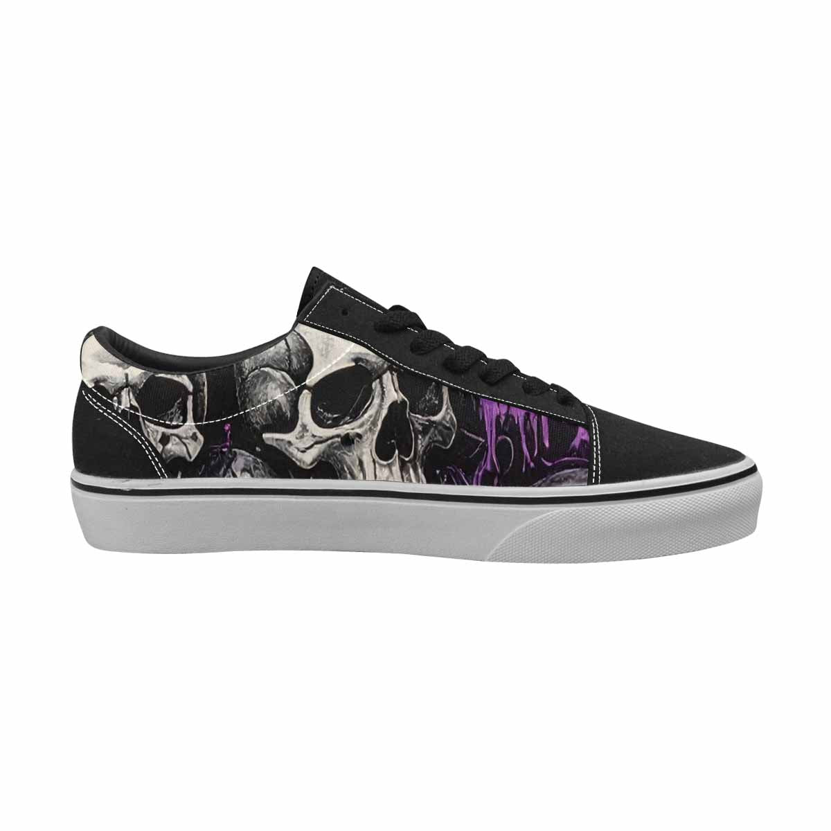 WOMEN'S Rainbow From Skull S Lace-Up Canvas Vivid Sneakers