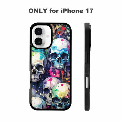 iPhone 17 Case — Skull Dark Art Gothic Print Gothic, Custom Printed Phone Case