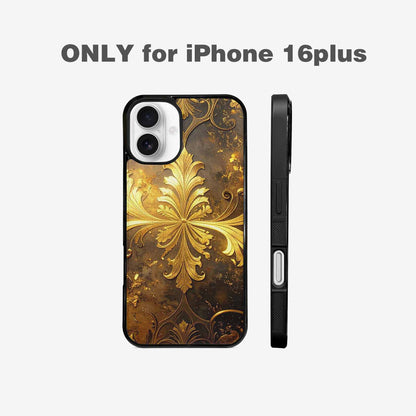 iPhone 16 Plus Case — Klimt Gold Leaf Artwork Pattern, Custom Phone Case