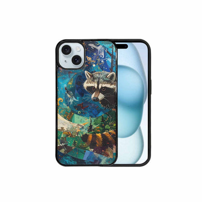 iPhone 15 Plus Case — Raccoon Bandit Raccoon Bandit Pattern Hundreds, Custom Print Case Cover