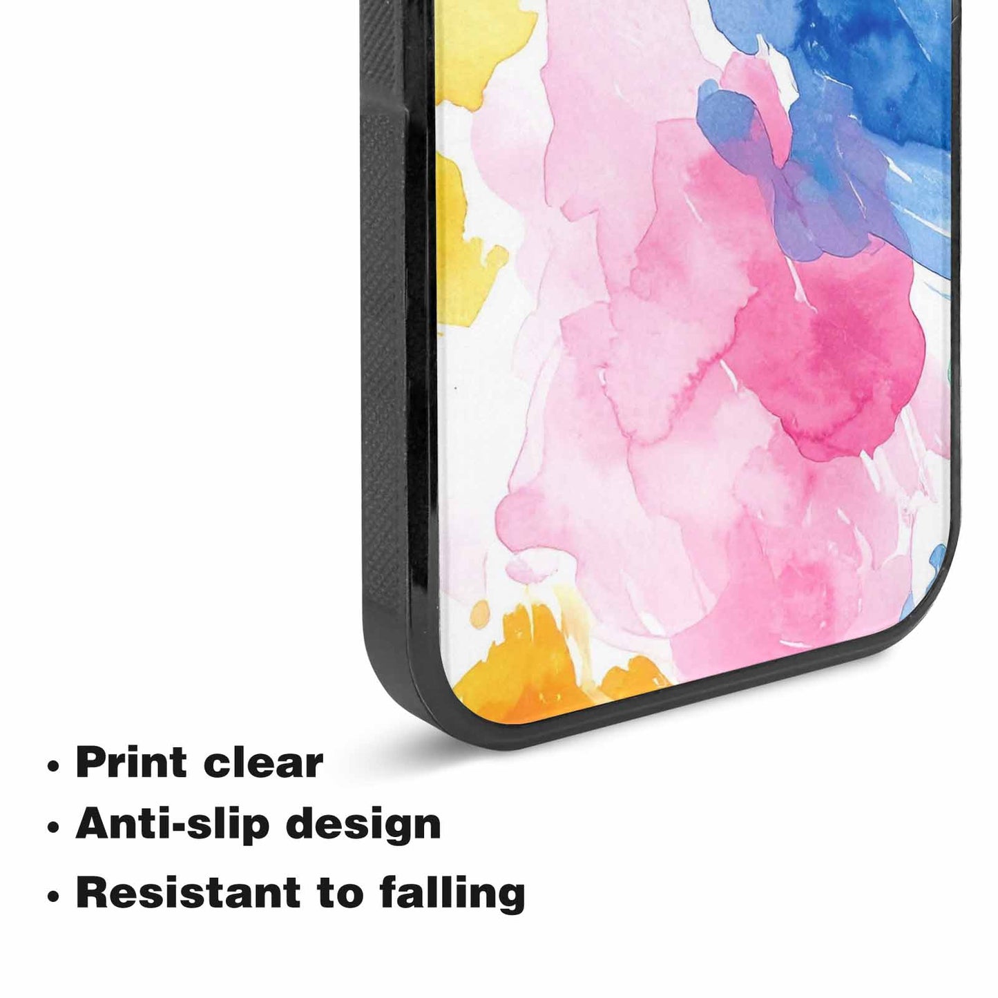iPhone 15 Plus Case — Trans Strong Watercolor Seamless Pattern Vibrant, Custom Phone Case