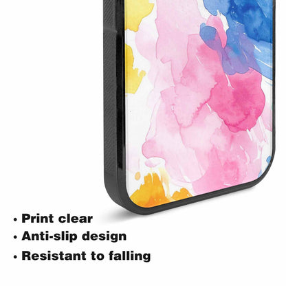 iPhone 15 Plus Case — Trans Strong Watercolor Seamless Pattern Vibrant, Custom Phone Case