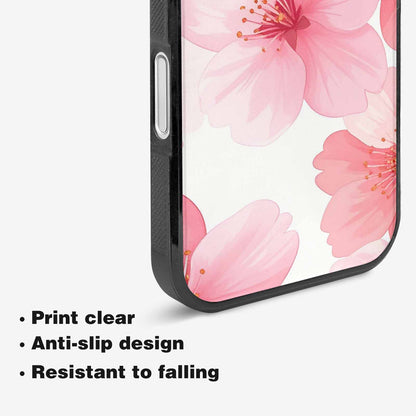 iPhone 16 Case — Japanese Cherry Blossom Pattern Sakura Flowers, Custom Printed Phone Case