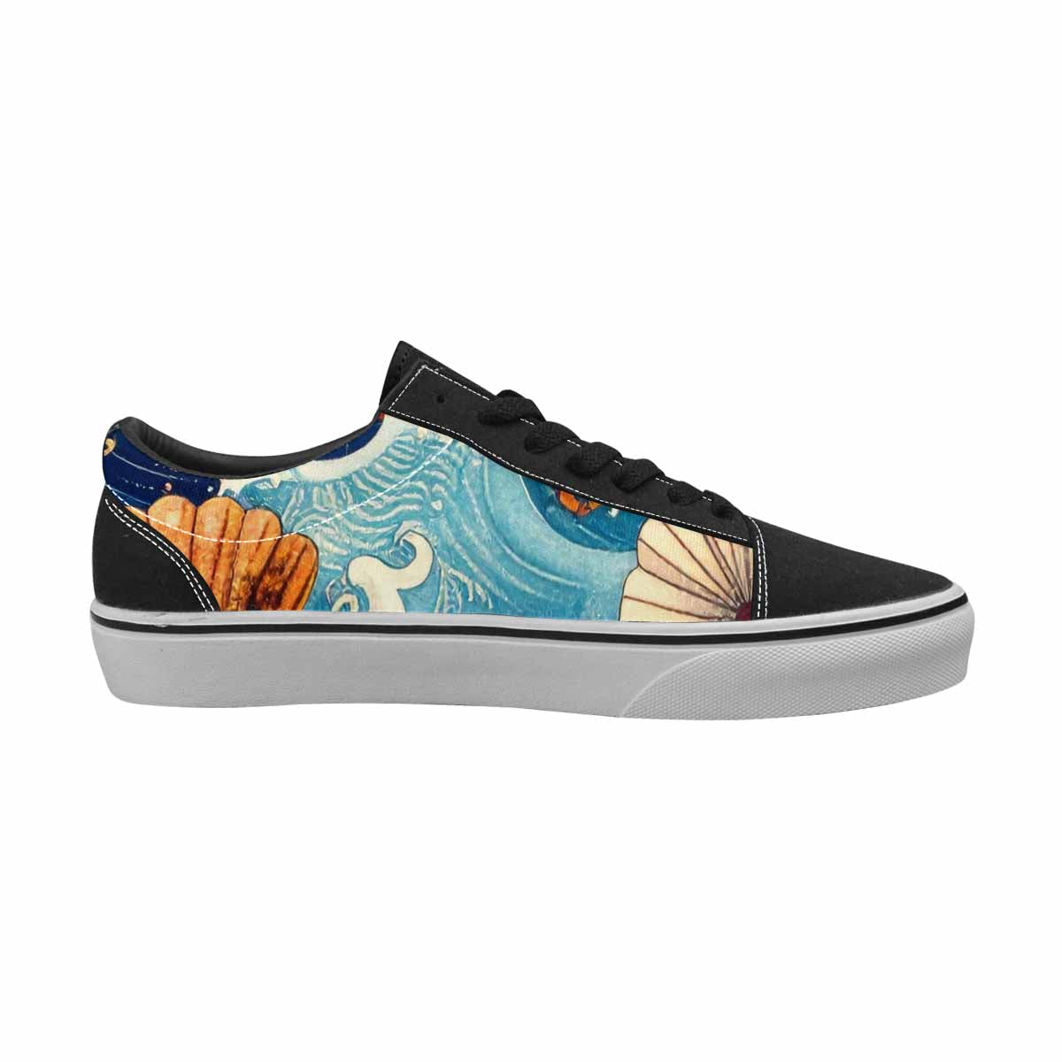 WOMEN'S Ocean Wave Canvas Lace-Up Surreal Sneakers