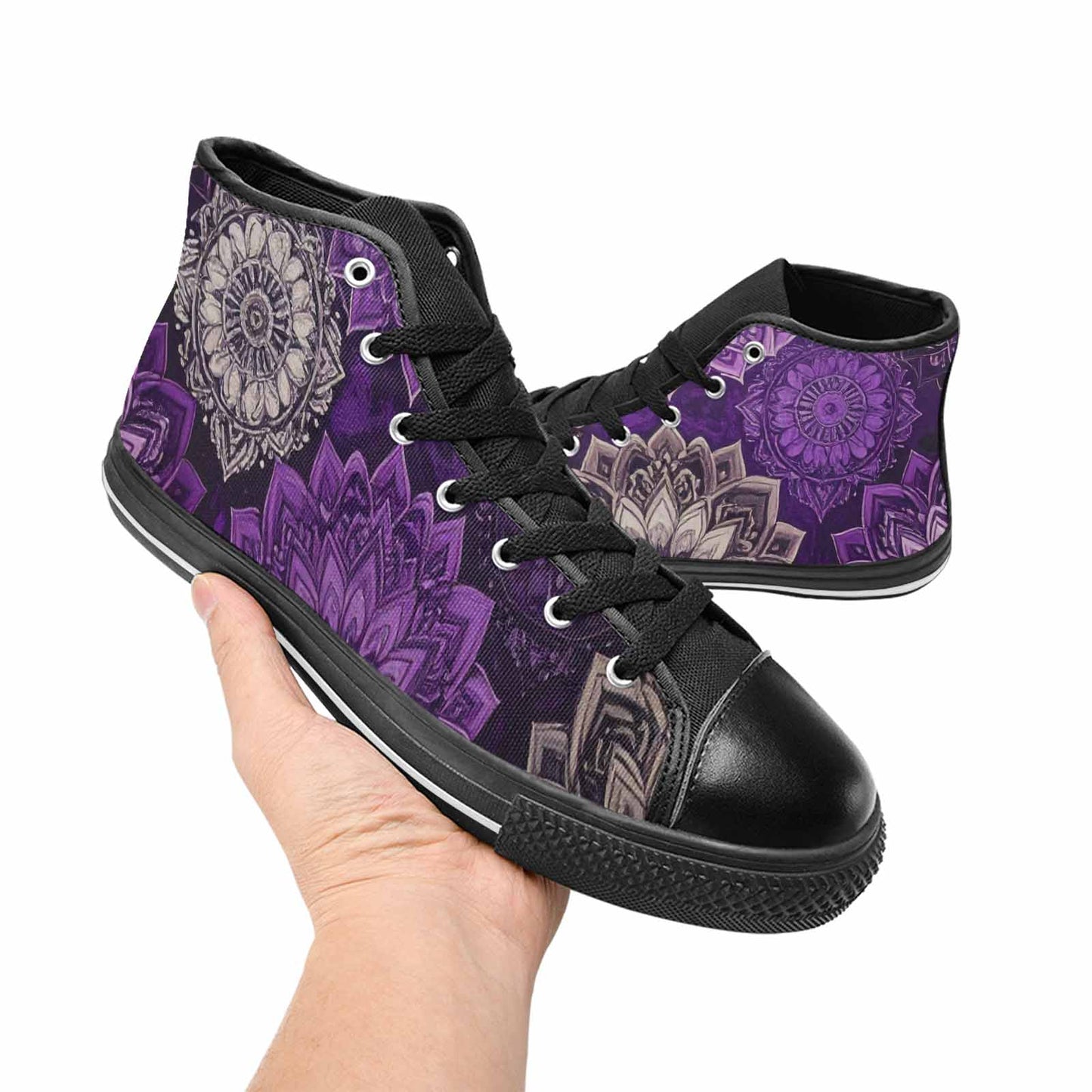 MEN'S Mandala High Top Canvas Y2K Custom Sneakers