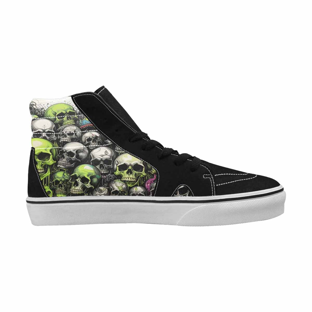 MEN'S Rainbow From Skull S High Top Canvas Dreamlike Custom Shoes